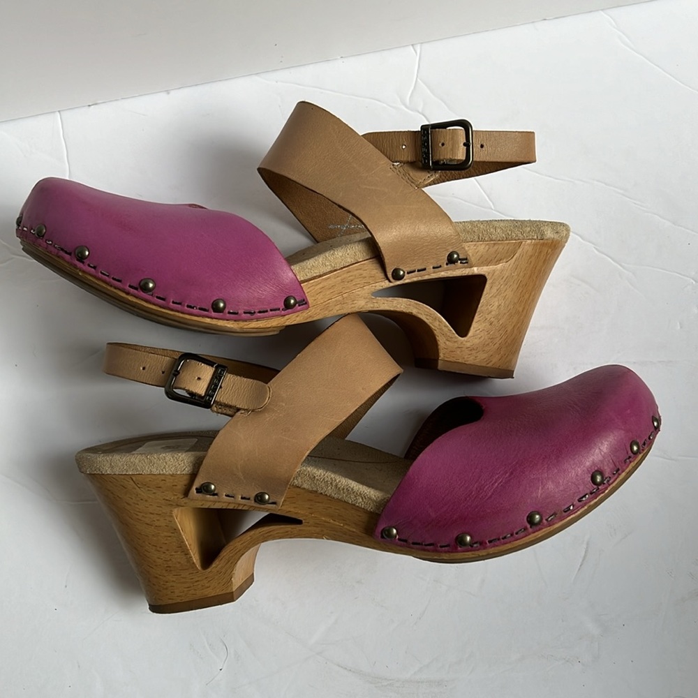 Dansko Mary Jane strappy wedge sandals sz41